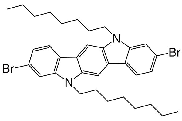 3,9-Dibromo-5,11-dioctyl-5,11-dihydroindolo[3,2-b]carbazoleͼƬ